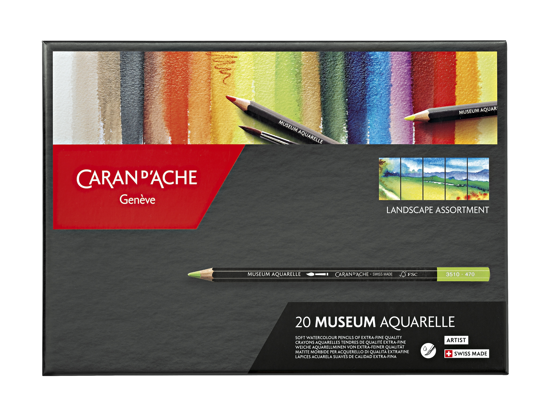 Caran d'Ache Museum Aquarelle 20er Set Landschaft Kartonschachtel mit 20 Farben Caran d'Ache Museum Aquarelle 20er Set Landschaft Kartonschachtel mit 20 Farben