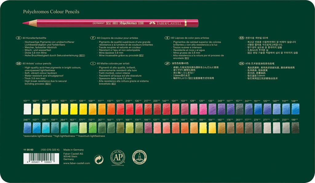 Faber-Castell Polychromos Farbstift 60er Metalletui 