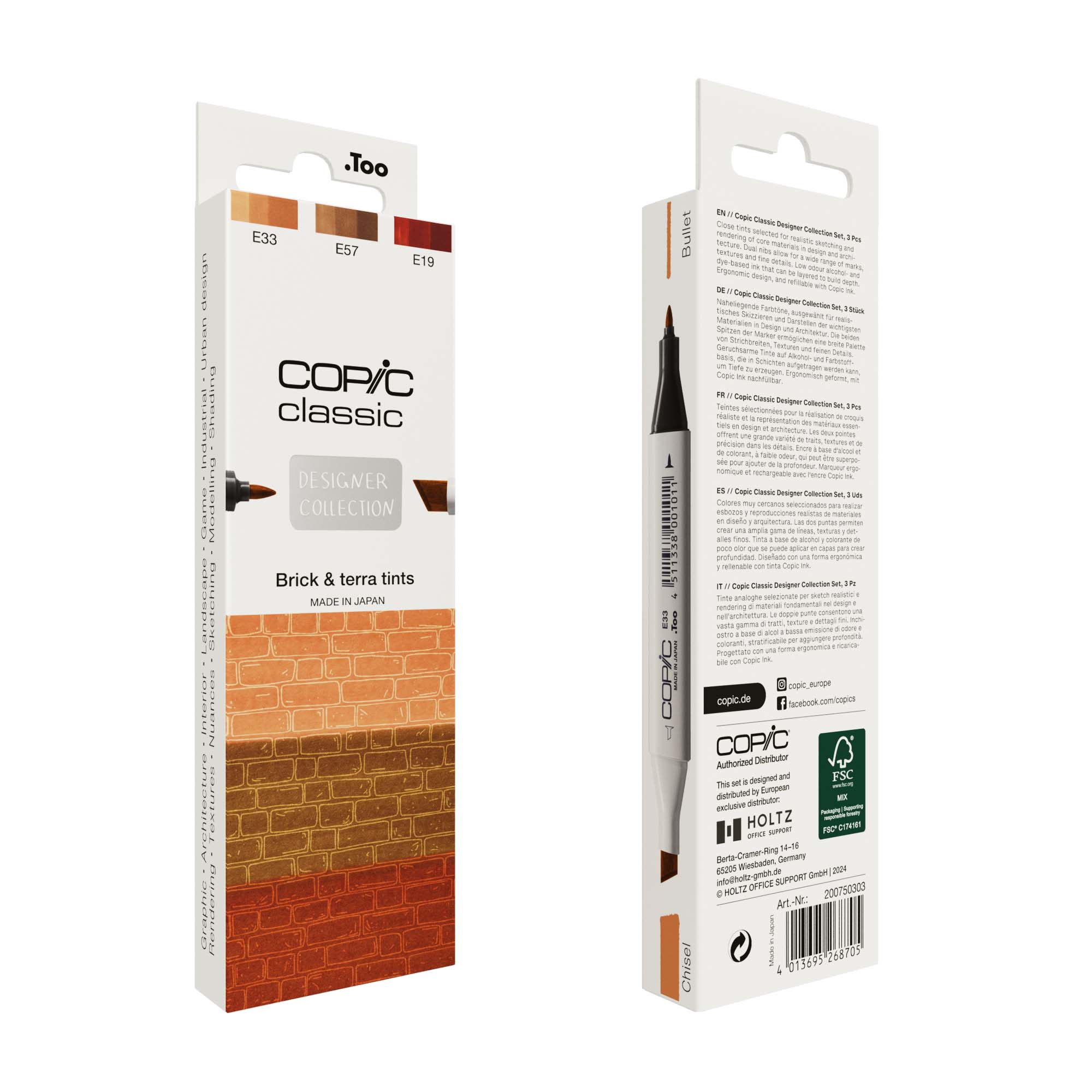 Copic Classic Designer Collection Set Brick & Terra Tints