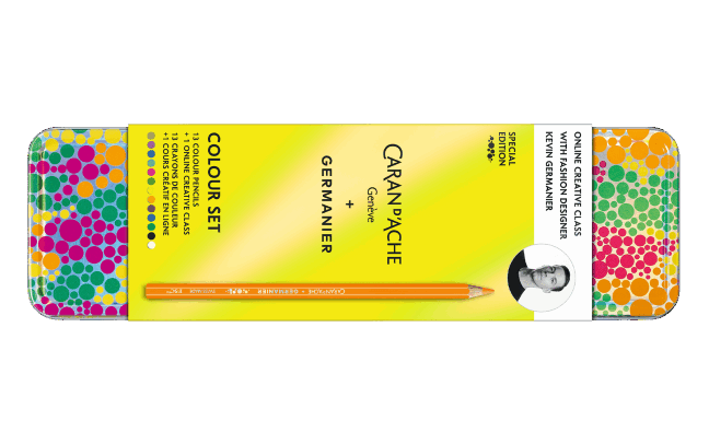 Caran d'Ache Germanier Farbstift Set 13 Farbstifte + 1 Onlinekurs