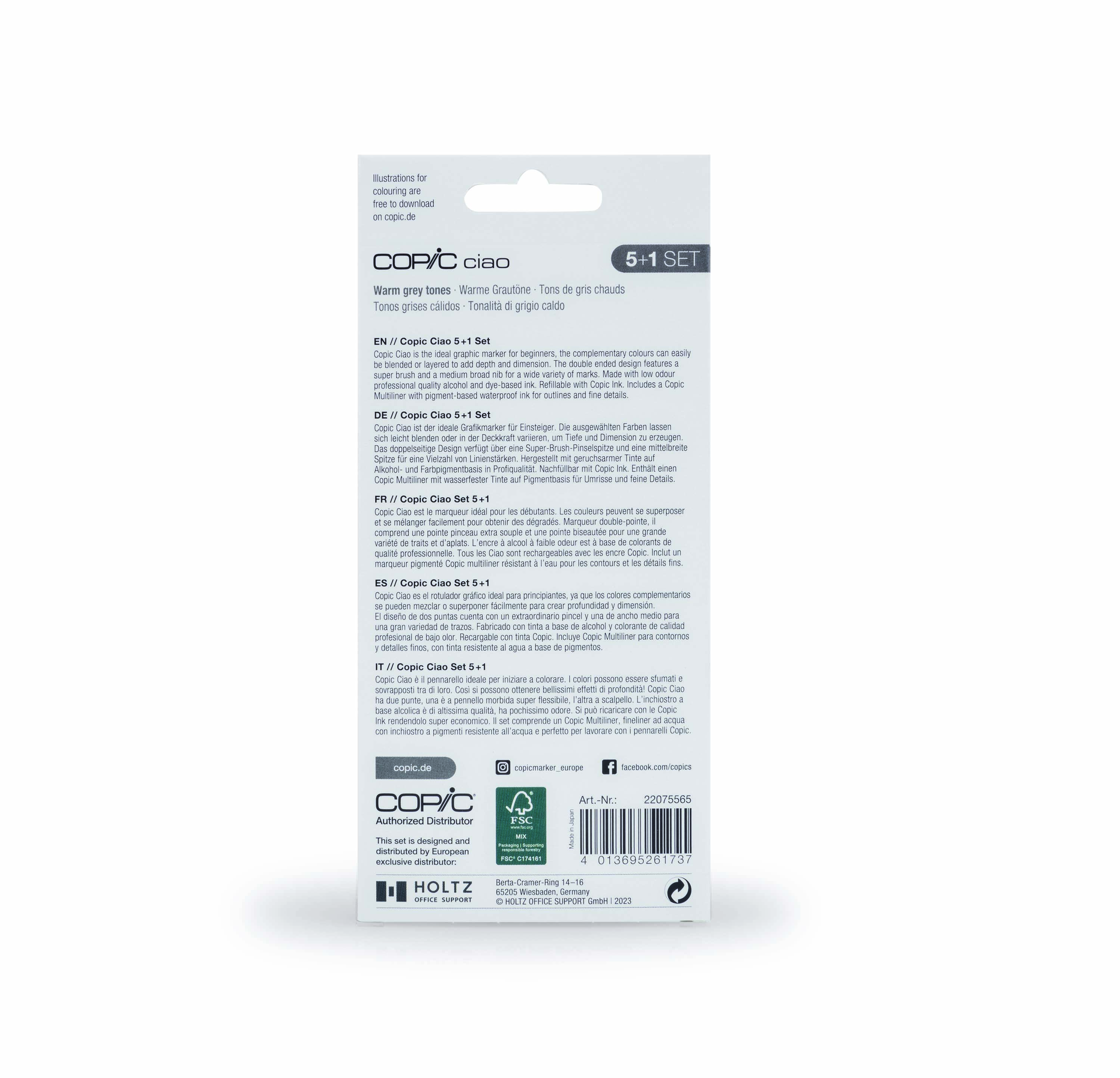 Copic Ciao 5+1 Set Warm Grey