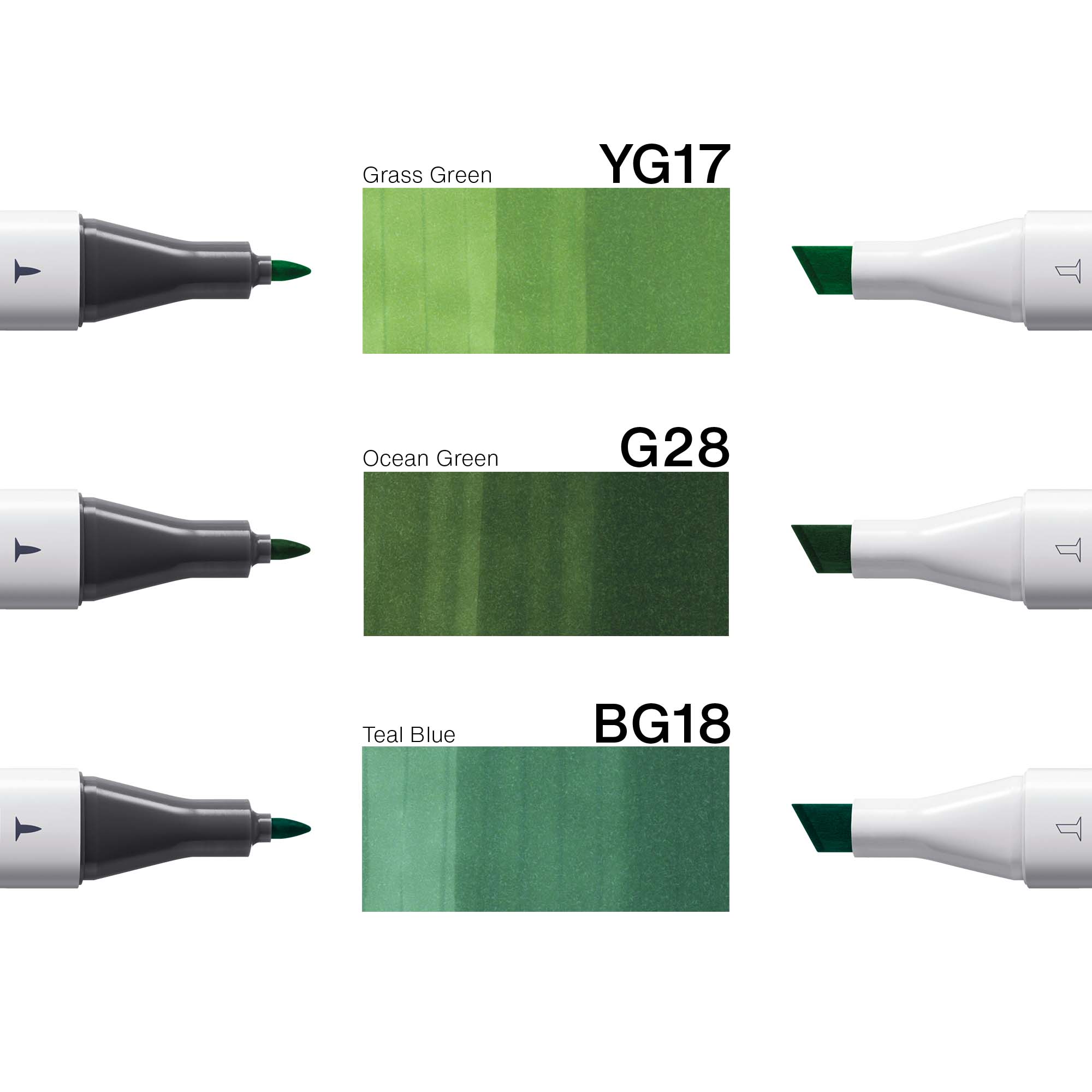 Copic Classic Designer Collection Set Evergreen Tints