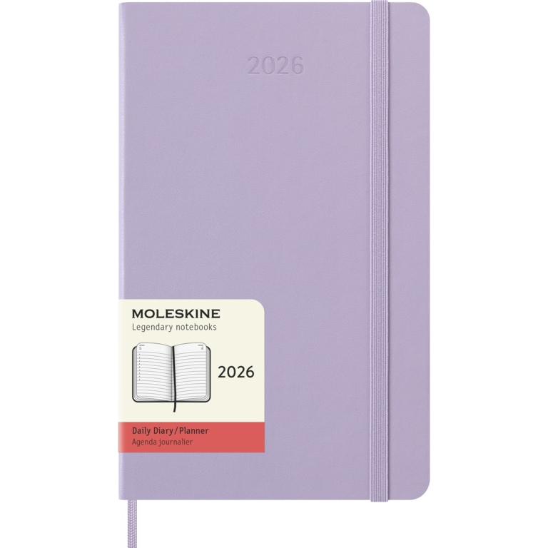 Moleskine Tageskalender 2026 Large Hardcover Flieder