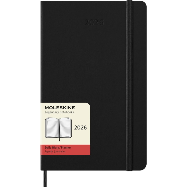 Moleskine Tageskalender 2026 Large Hardcover Schwarz