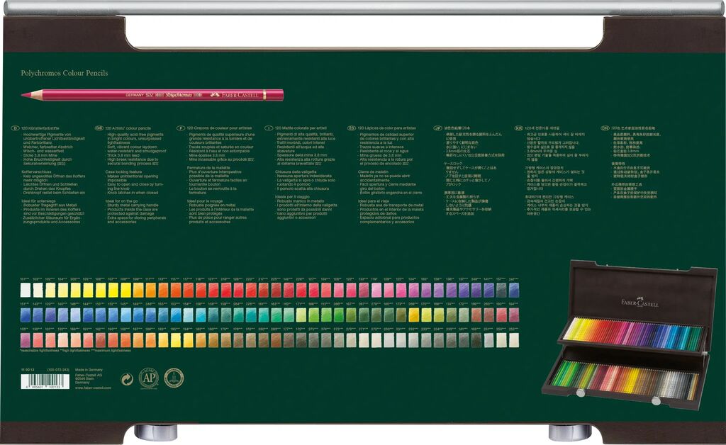 Faber-Castell Polychromos Farbstift 120er Holzkoffer 