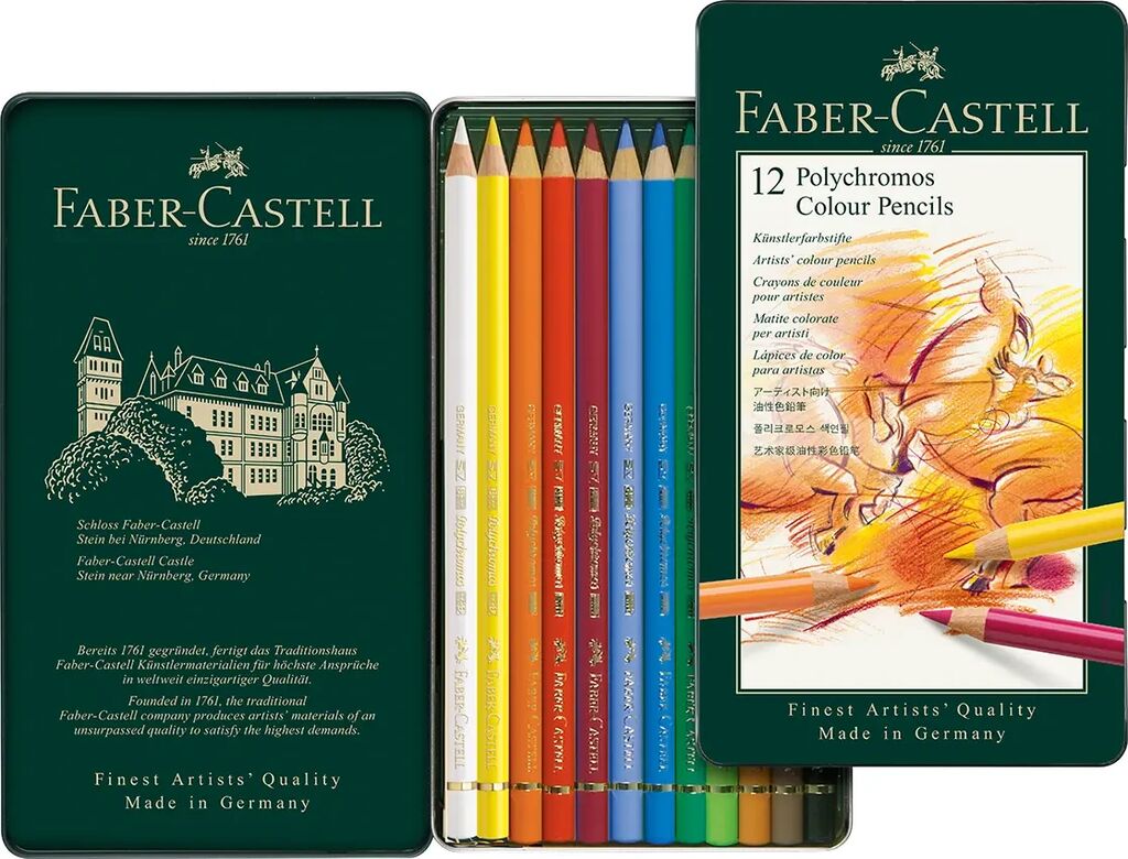 Faber-Castell Polychromos Farbstift 12er Metalletui 