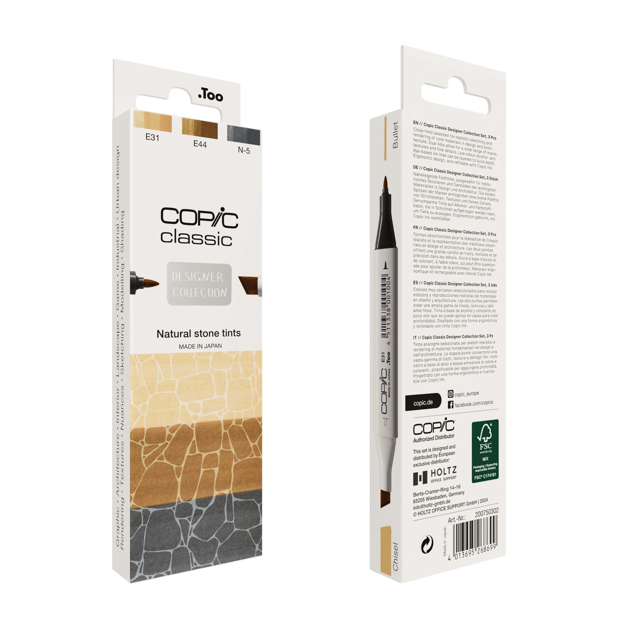 Copic Classic Designer Collection Set Natural Stone Tints