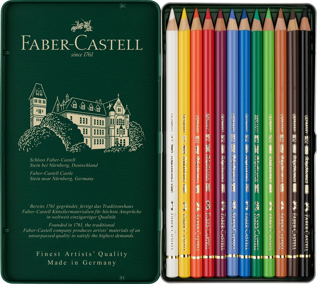 Faber-Castell Polychromos Farbstift 12er Metalletui 