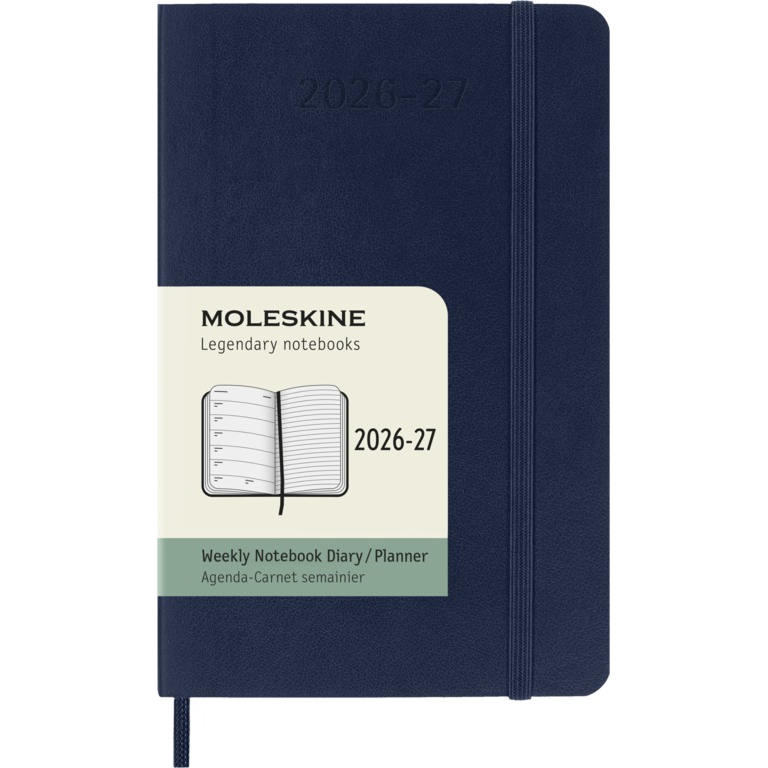 Moleskine Wochen-Notizkalender Pocket 18 Monate 2026-27 Softcover Saphir