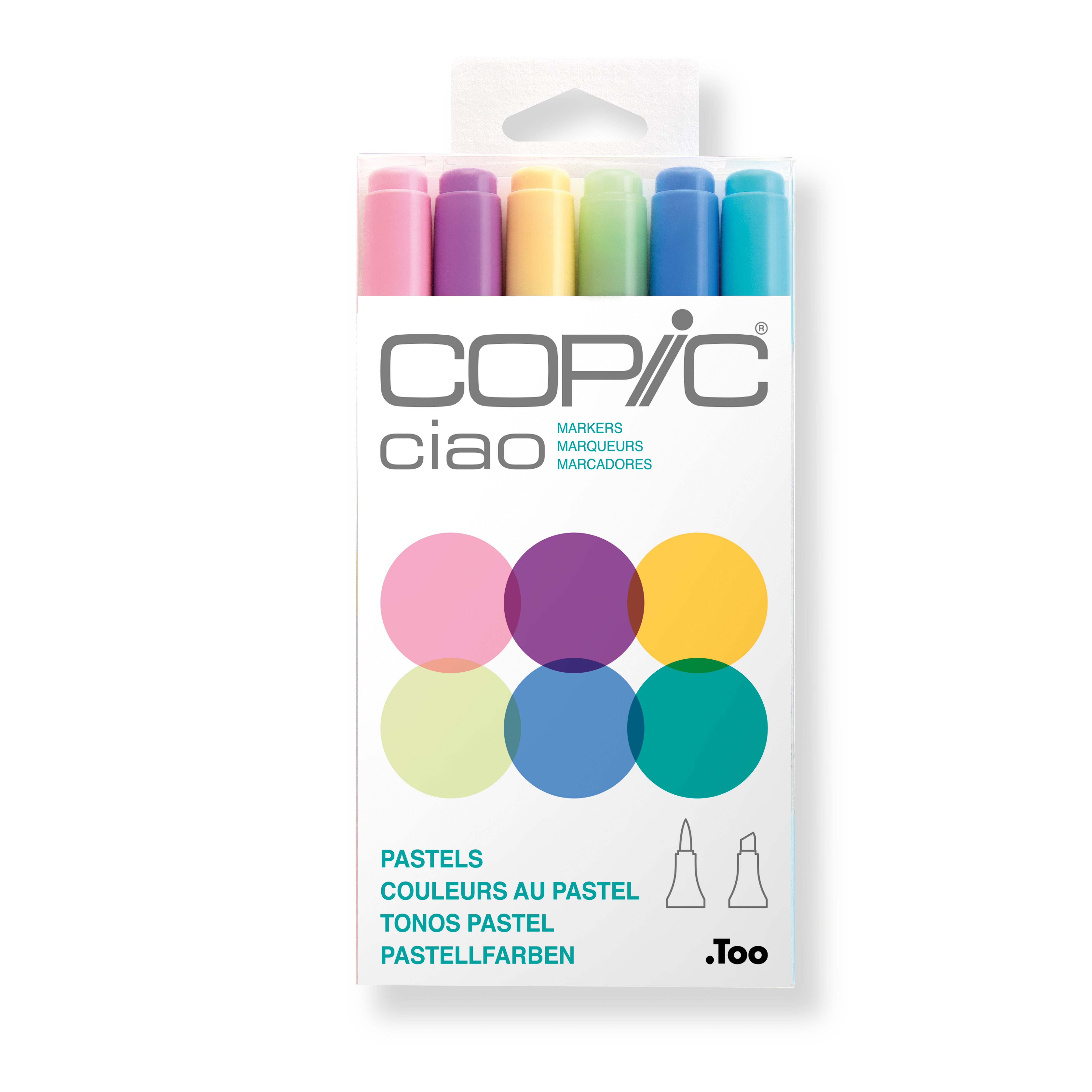 Copic Ciao Set Pastels enthält 6 Copic Ciao