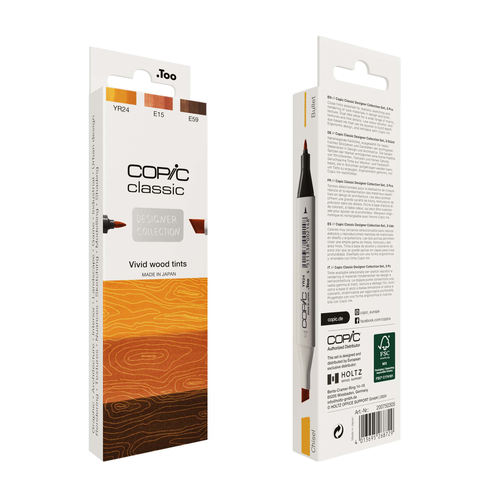 Copic Classic Designer Collection Set Vivid Wood Tints