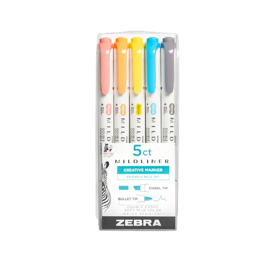 Zebra Mildliner Highlighter Friendly Set