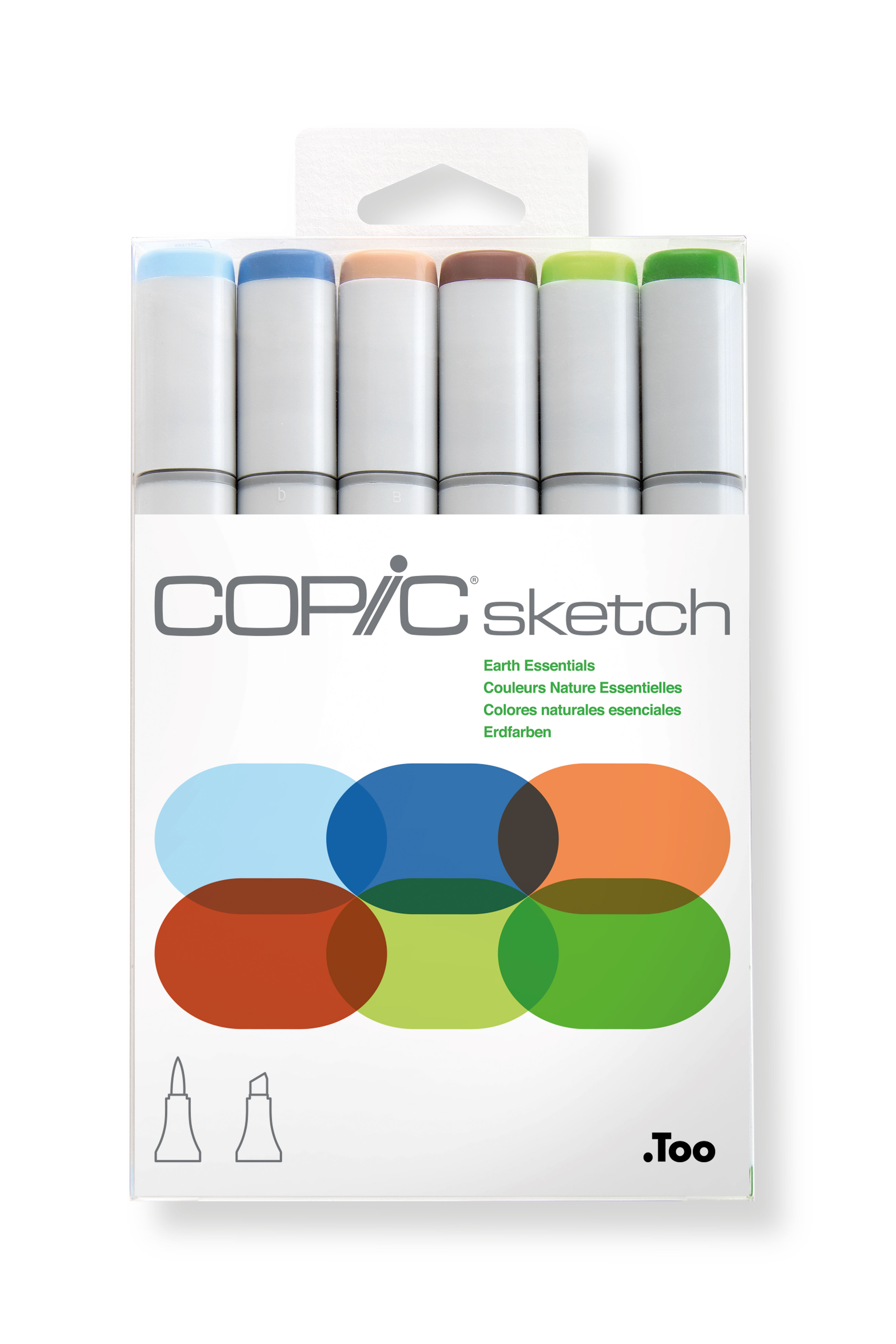 Copic Sketch Set Earth Essentials enthält 6 Copic Sketch