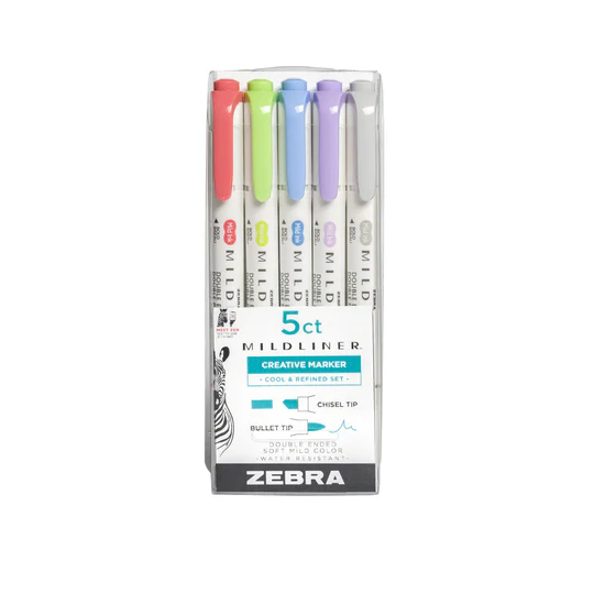 Zebra Mildliner Highlighter Cool & Refined Set