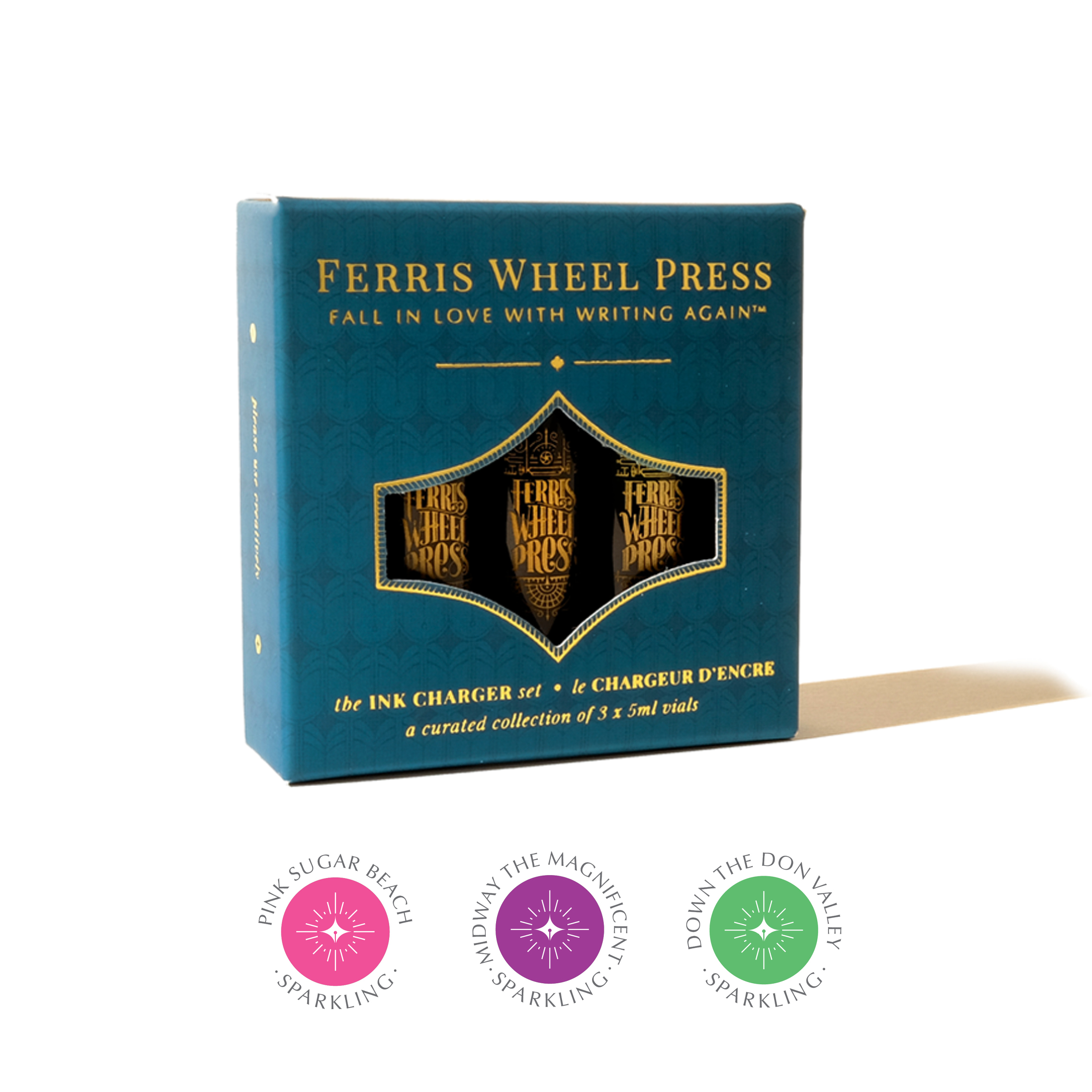 Ferris Wheel Press Ink Charger Set 3 x 5ml Ink Chargers 