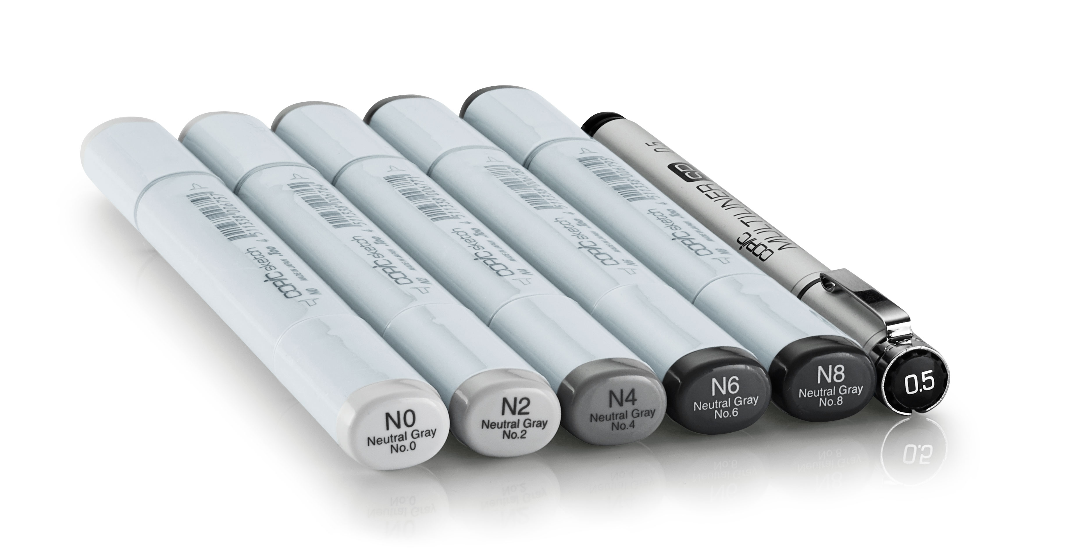 Copic Sketch Set Sketching Grays enthält 6 Copic Sketch