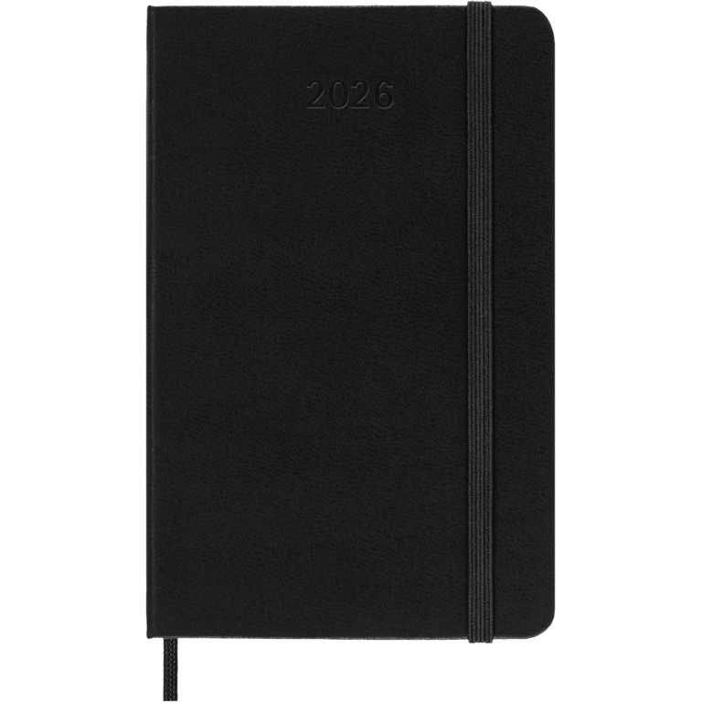 Moleskine vertikaler Wochenkalender 2026 Pocket Hardcover Schwarz