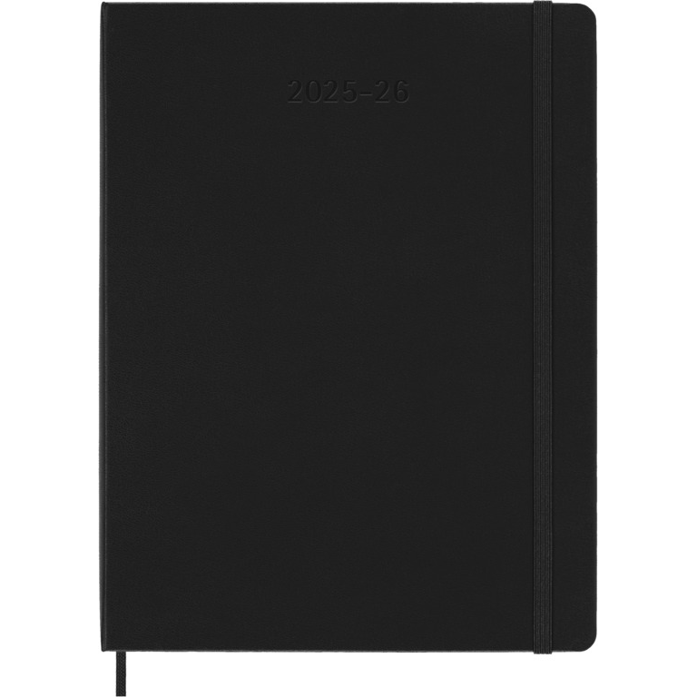 Moleskine Wochen-Notizkalender XL 18 Monate 2025-26 Hardcover Schwarz