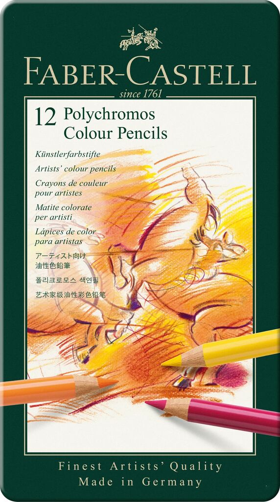 Faber-Castell Polychromos Farbstift 12er Metalletui 