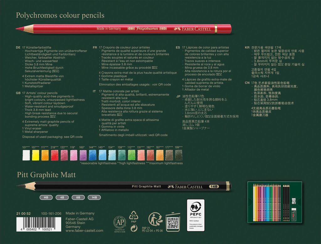Faber-Castell Geschenkset Polychromos & Graphite matt 23tlg 